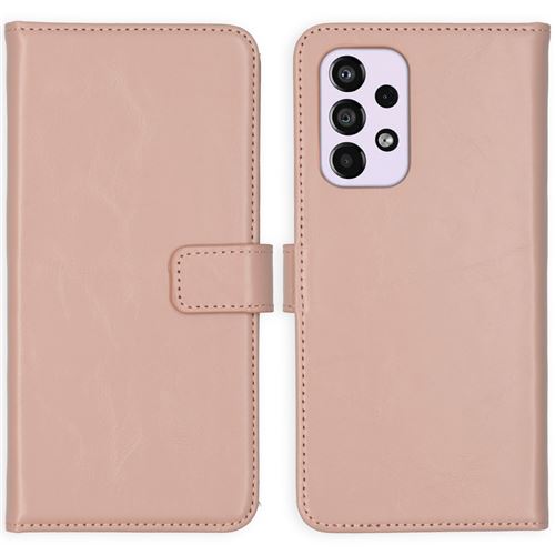 Étui de téléphone portefeuilen cuir véritabSamsung Galaxy A33 - Dusty Pink Selencia