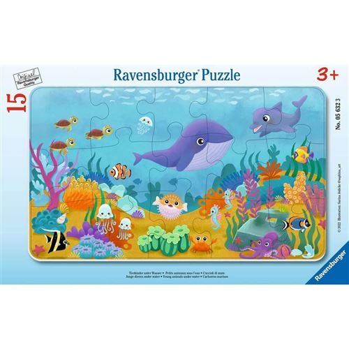 Non Communiqué Puzzle Cadre 15 Pièces : Petits Animaux Sous L'eau Ravensburger