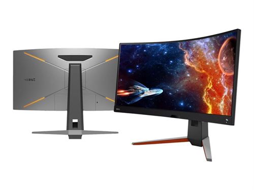 BenQ Mobiuz EX3410R - Écran LED - incurvé - 34 - 3440 x 1440 UWQHD @ 144 Hz - VA - 350 cd/m² - 3000:1 - DisplayHDR 400 - 1 ms - 2xHDMI, DisplayPort - haut-parleurs avec subwoofer