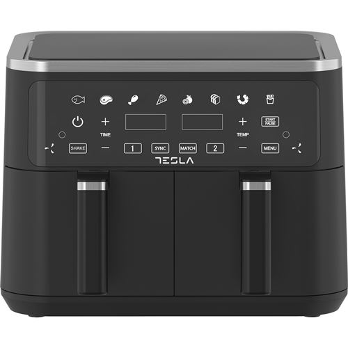 TESLA Friteuse &agrave; air chaud air fryer double bac 9l 2400w - AF900BSD - 