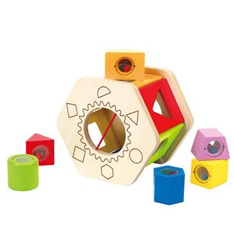 Jouet bébé 1 an Jouet en bois boîte à formes géométriques