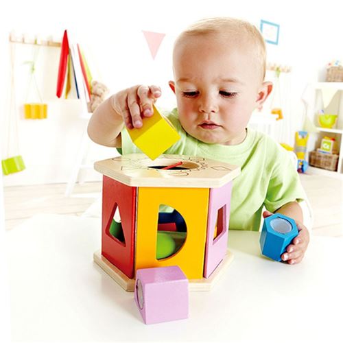 Jouet bébé 1 an Jouet en bois boîte à formes géométriques