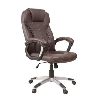 Fauteuil De Bureau Prestige Siege Pivotant Simili Cuir Marron Achat Prix Fnac