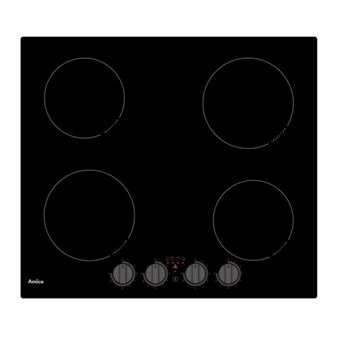 Amica AIM3540 - Table de cuisson à induction - 4 plaques de cuisson - Niche - largeur : 56 cm - profondeur : 49 cm - noir