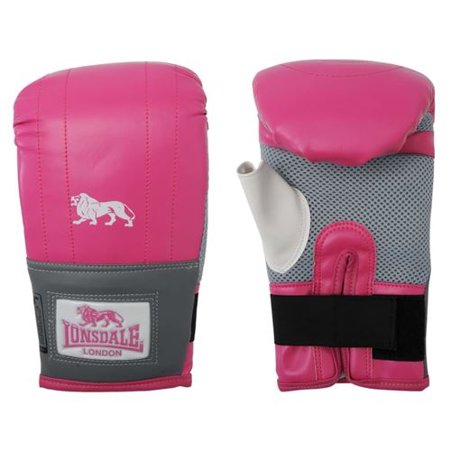 LONSDALE Gants d'entraînement de coup Rose et gris L/XL