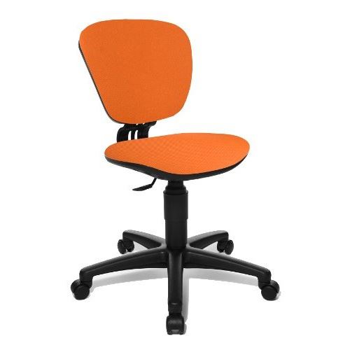 Siège de bureau enfant / Siège pivotant HIGH KID, tissu noir / orange