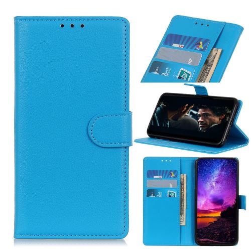 Etui en PU bleu avec support pour votre Alcatel 3 (2019)/3L (2019)