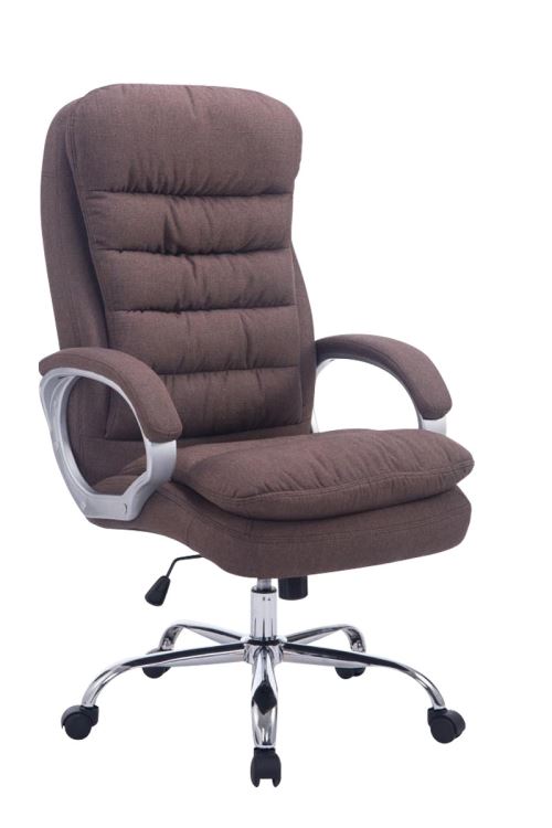 Fauteuil de Bureau Big Vancouver en Tissu avec Rembourrage doublé et Capacité de charge de 235 Kg- Couleur Marron
