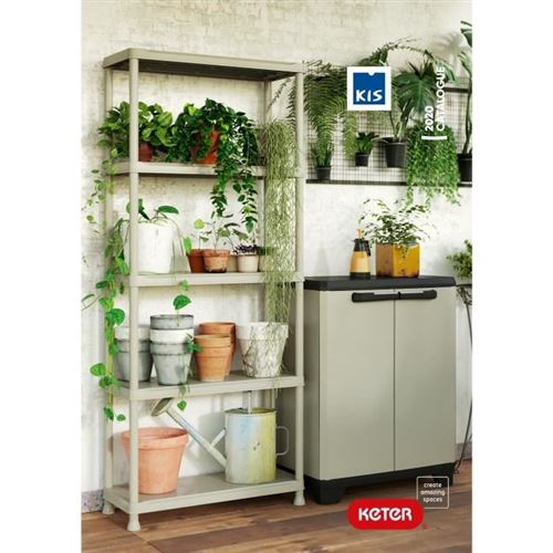 keter etagere planet - gris - 75 x 32 x 176 cm