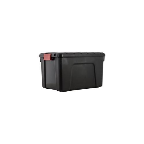 Iris Ohyama - Boîte de rangement Store It All - Lot de 3 - 60 L - Noir et Rouge - 59 x 39,5 x 35,5 cm - Image 2