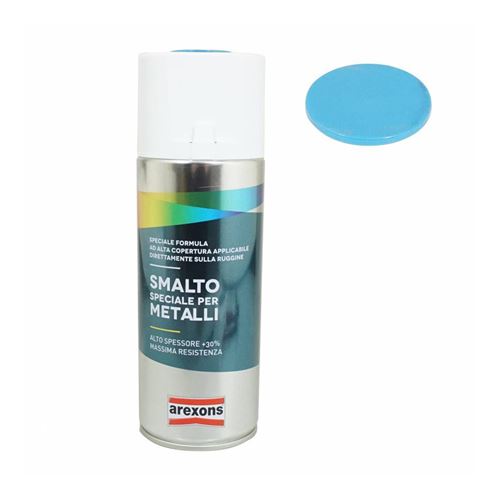 Bombe de peinture arexons smalto special metal brillant bleu ral 5012 aerosol 400 ml (3206)