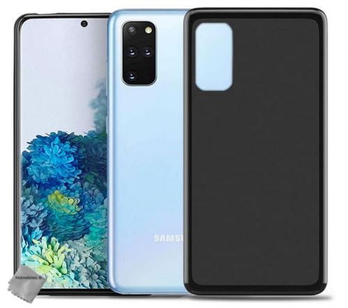 Coque silicone gel fine pour Samsung Galaxy S20 Plus avec verre trempe - NOIR