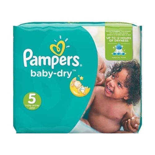 Pampers - baby dry - couches taille 5 junior (11-25 kg) - pack économique 1  mois de consommation x144 couches - Accessoires de change - à la Fnac