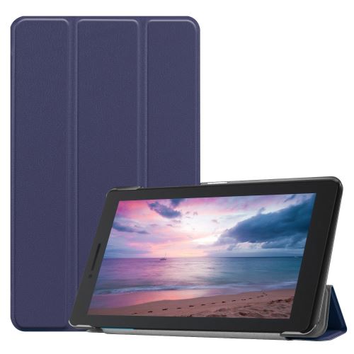 Étui de protection tri-pliée pour Lenovo Tab E8 TB-8304F - Bleu foncé