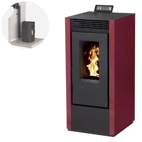Pack Po&ecirc;le &agrave; granules MARINA 14KW Etanche + Kit Conduit Ventouse - Bordeaux