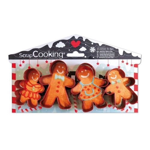 4 emporte-pièces - Pain d'épices - ScrapCooking