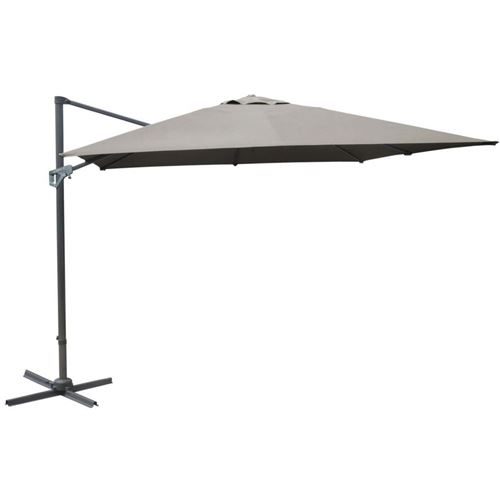 Proloisirs - Parasol déporté carré 3 mètres Taupe