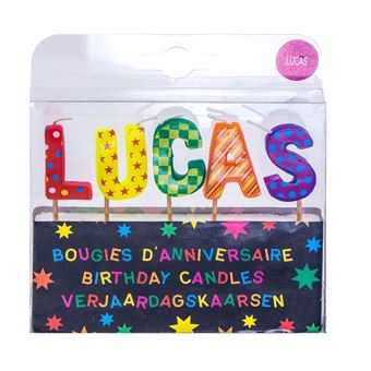 Bougies D Anniversaire Prenom Lucas Article De Fete Achat Prix Fnac