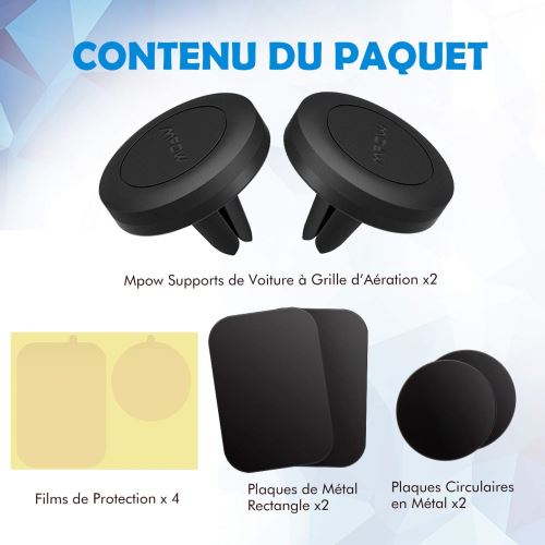 6 Sur Support Voiture Magnetique Mpow Support Telephone Voiture