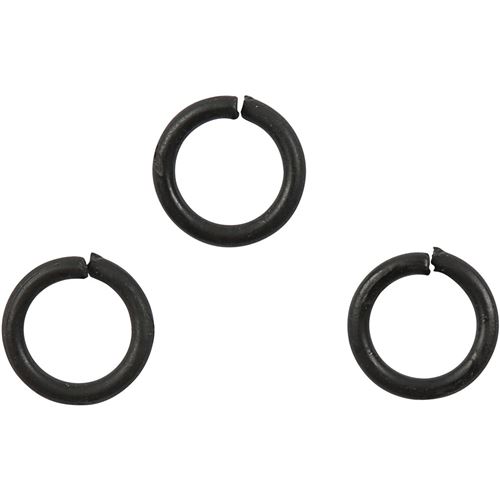 Creotime anneaux noirs 1 x 5 x 7 mm 50 pièces