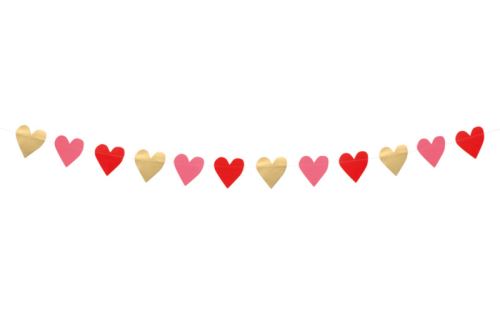 Boland pendule Love 2 mètres en carton or/rouge/violet