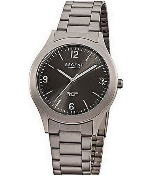 Regent Montre Homme F-838 Noir, Anthrazit