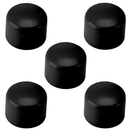 5x embout de tube rond enveloppant 21 mm pvc bouchon chaise noir capuchon