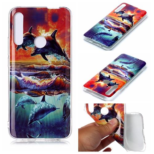 Coque en TPU modèle animal dauphin pour votre Huawei P Smart Z