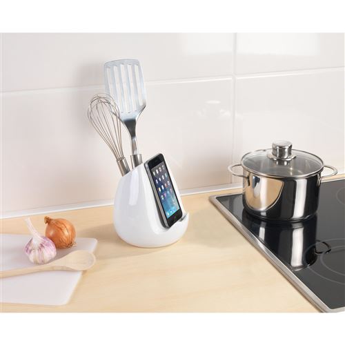 Pot Pour Ustensiles De Cuisine Et Support Tablette Ceramique