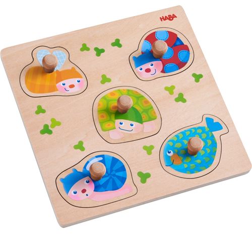 Haba puzzle forme animaux colorés 6 pièces