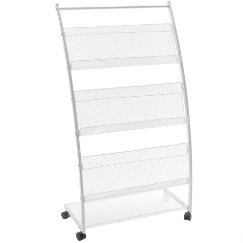 Support d'affichage 64 x 35 x 109 cm Présentoir avec 6 compartiments pour brochures et magazines