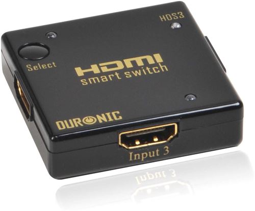Duronic HDS3 Mini commutateur HDMI 3:1