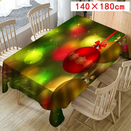 Nappe de Noël Imprimer Rectangle Table Cover Holiday Party Home Decor_Kiliaadk432