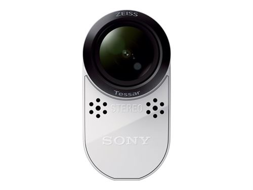 Sony Action Cam-Hdr-As200V - Caméra De Poche - 1080P - 12.8 Mp - Carl Zeiss - Wi-Fi, Nfc - Sous-Marin Jusqu'À 5 M - Blanc