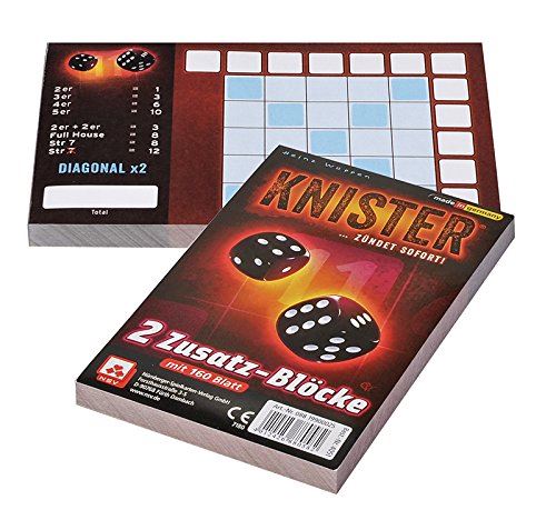 Nürnberger Spielkarten nsv – 4051 – knister Blocs (2 supplémentaire) – Jeu de dés