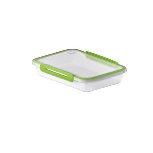 SUNDIS Boîte de conservation plate Memory 1267002 0,85L 23x16x4,7 cm vert et transparent