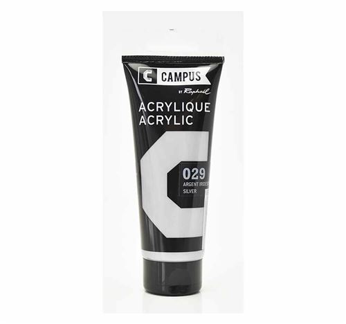 CAMPUS Tube Acrylique 100 ml Argent Iridescent