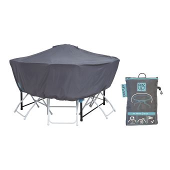 Housse De Protection Pour Table Ronde 120 Cm Cov Up Gris