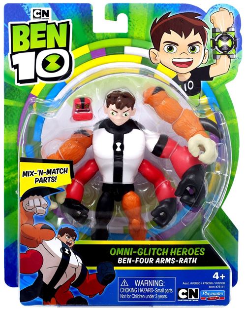 Ben 10 Omni-Glitch Ben Four Arms Rath - Figurine articulée 13 cm