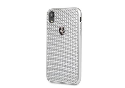 Coque Iphone XR 6,1 Ferrari Heritage Real Carbon silver