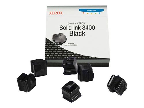  Xerox Phaser 8400 - Noir - encres solides - pour Phaser 8400, 8400B, 8400DP, 8400DT, 8400DX, 8400N, 8400SB, 8400SDP, 8400SDX, 8400SN 