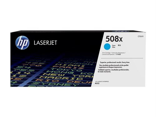 HP 508X - À rendement élevé - cyan - original - LaserJet - cartouche de toner (CF361X) - pour Color LaserJet Enterprise MFP M577; LaserJet Enterprise Flow MFP M577