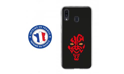 Coque souple pour Samsung Galaxy A20 avec impression Motifs Dark rouge