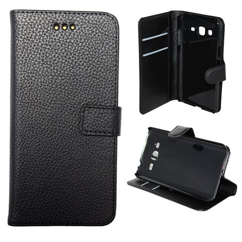 Etui Housse Portefeuille Pour Samsung Galaxy J3 2016 - Noir
