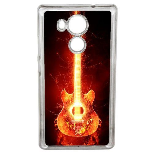 Coque blazing guitare compatible huawei mate 8 transparent