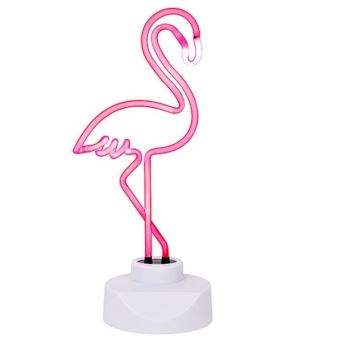 Lampe A Poser Neon Flamant Rose Bananair Rose Achat Prix Fnac