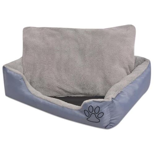 Lit pour chiens avec coussin rembourr&eacute; Taille xl Gris