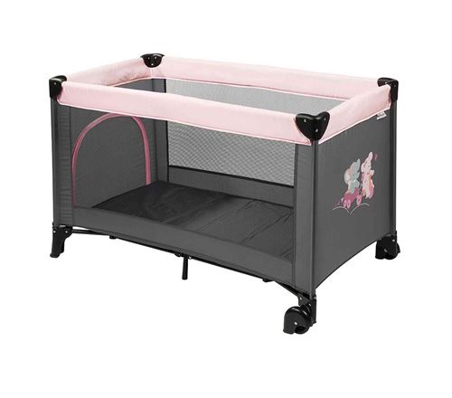Lit pliant Nattou Collection ' Adèle et Valentine ' avec roues et zipper - Rose