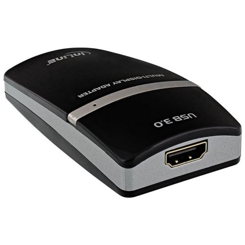 Carte graphique USB InLine® USB 3.0 à HDMI + Adaptateur HDMI à DVI max. 2048x1152