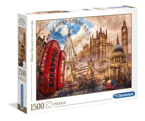CLEMENTONI  puzzle Londen Vintage 1500 pi&egrave;ces 